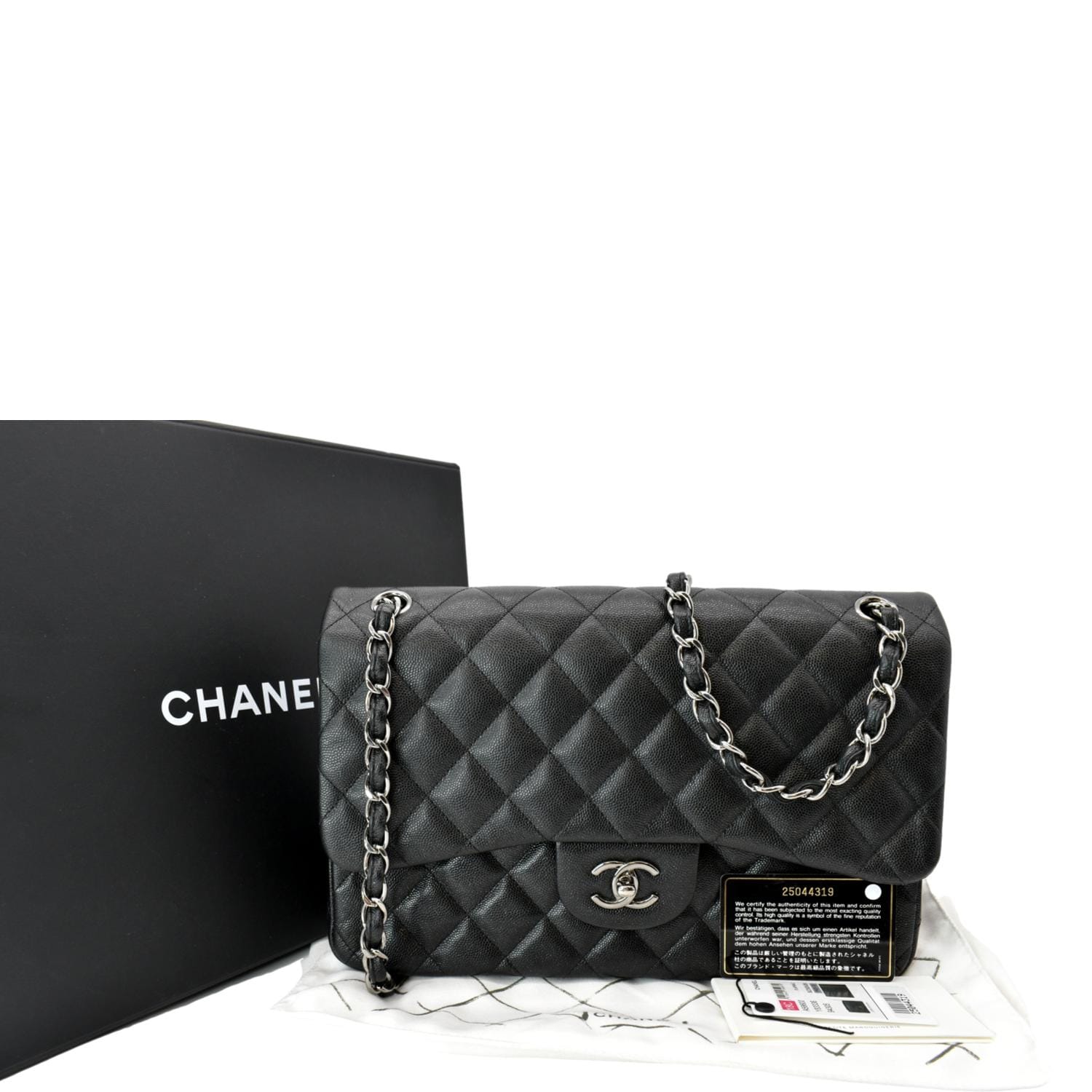Chanel 2009-2010 Classic Double Flap Medium Shoulder Bag Black Caviar –  AMORE Vintage Tokyo