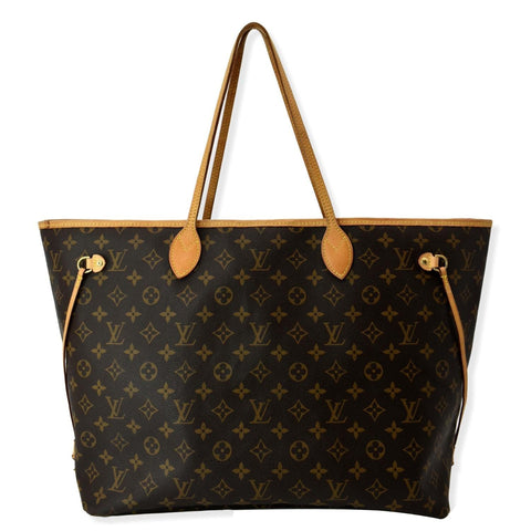 LOUIS VUITTON Neverfull GM Monogram Canvas Tote Bag Brown