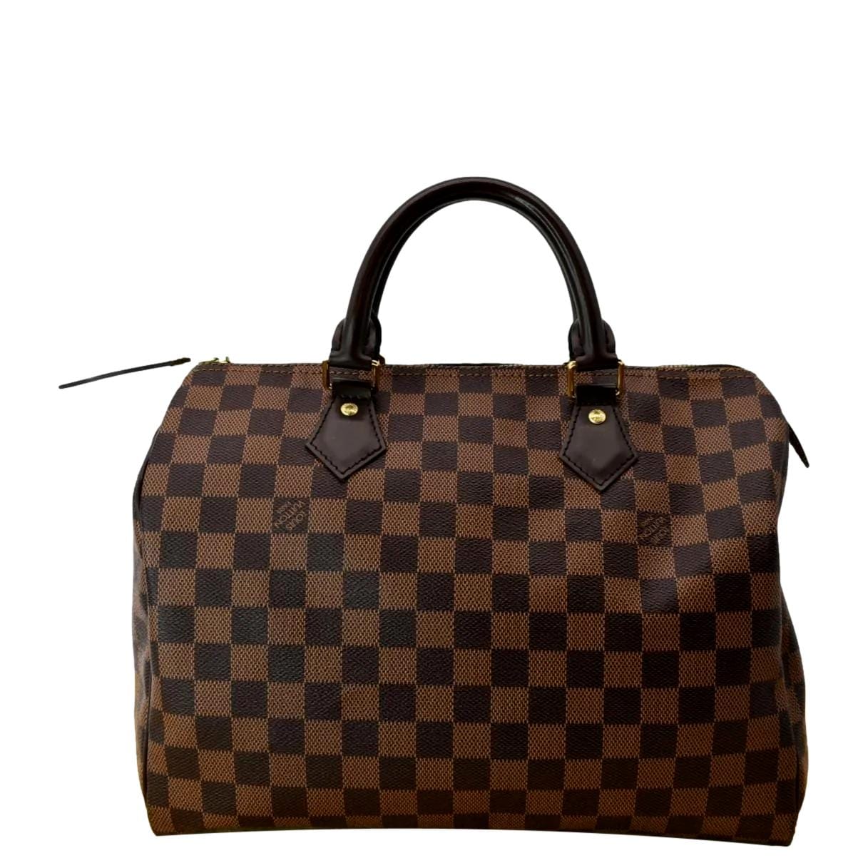 LOUIS VUITTON  Speedy 30 Damier Ebene Satchel Bag Brown