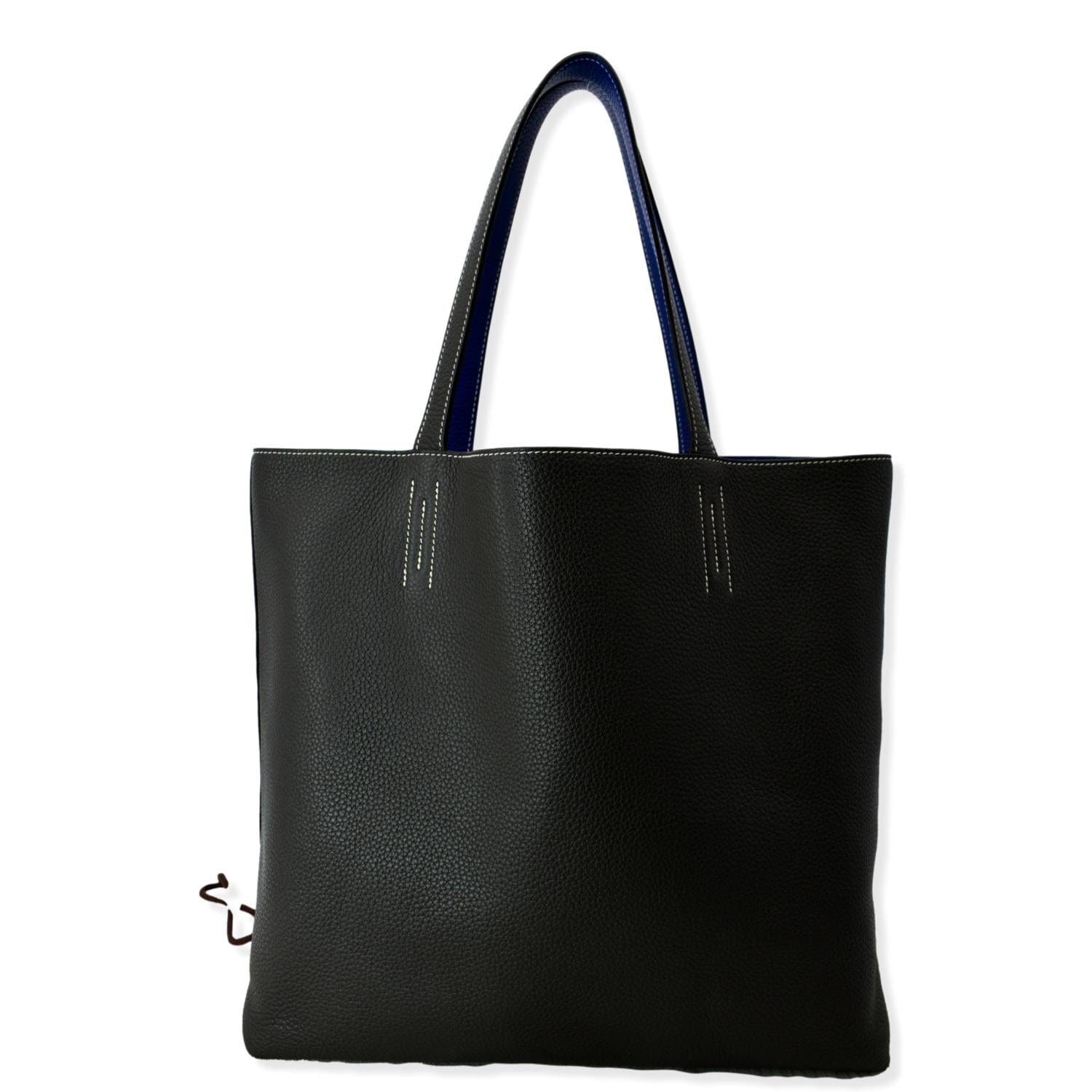 Hermes Clemence Leather Double Sens 45 Tote (SHF-20430) – LuxeDH