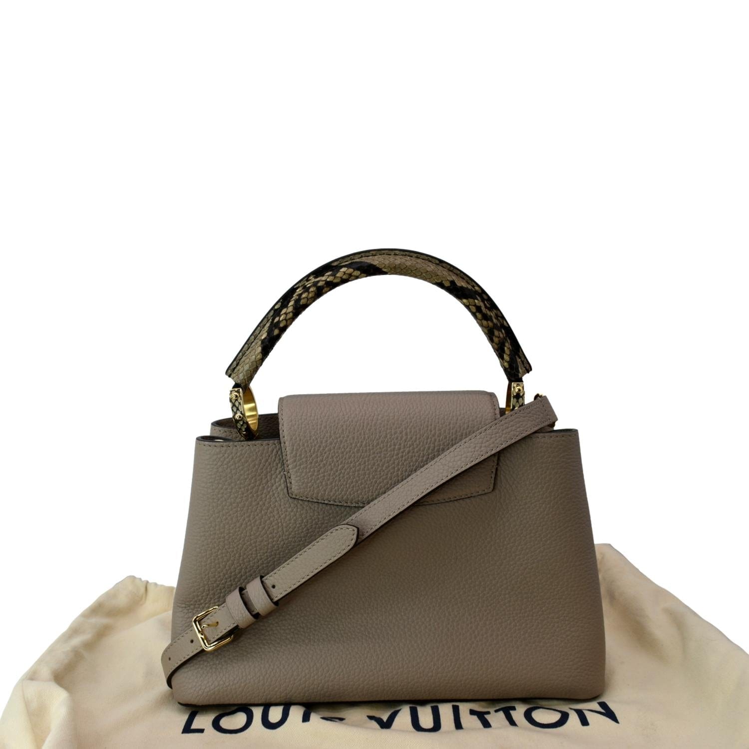 Louis Vuitton Capucines Bag Leather With Python Mm