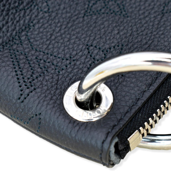 LOUIS VUITTON Beaubourg Mahina Leather Hobo Shoulder Bag Black