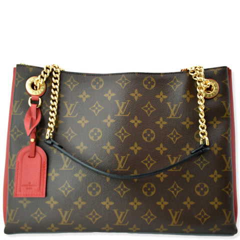 LOUIS VUITTON Surene MM Monogram Canvas Shoulder Bag Cerise