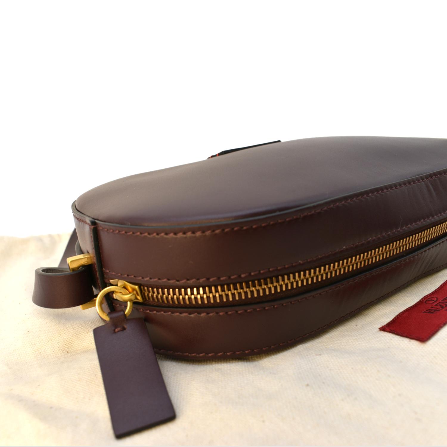 Valentino Garavani VRING Leather Crossbody Bag RW0B0E04SEB GF9  8053341814753 - Handbags, Valentino - Jomashop