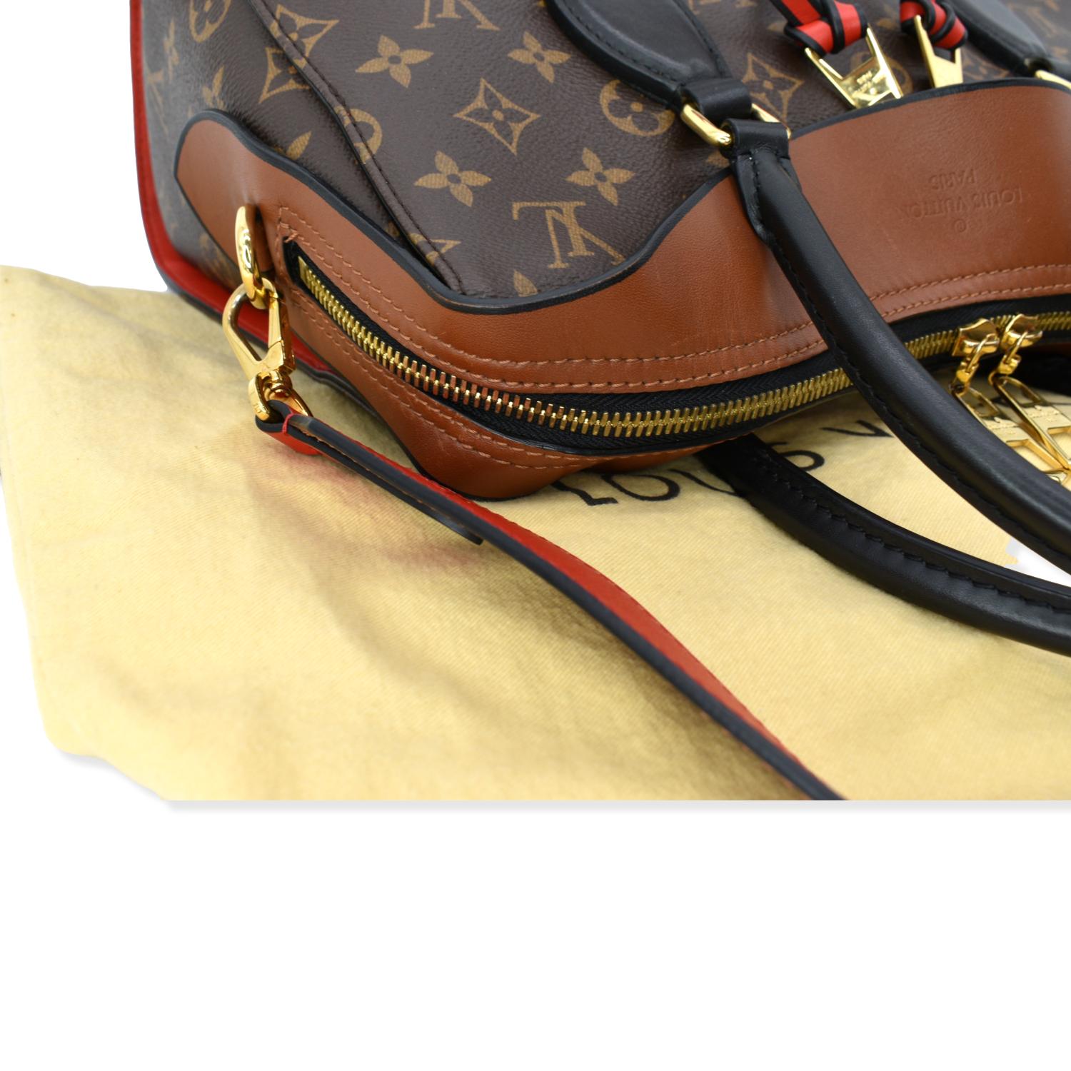 Louis+Vuitton+Tuileries+Shoulder+Bag+Medium+Brown+Canvas for sale online