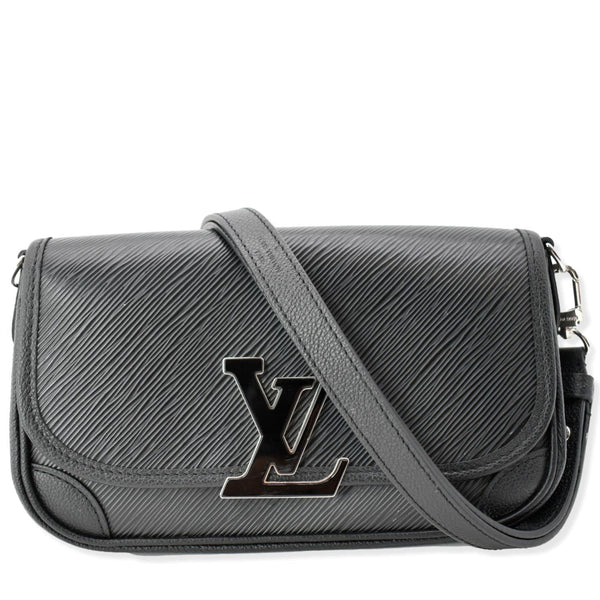 LOUIS VUITTON Buci Epi Grained Leather Shoulder Bag Black