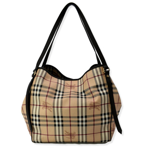 BURBERRY Canterbury Haymarket Check Tote Bag Multicolor