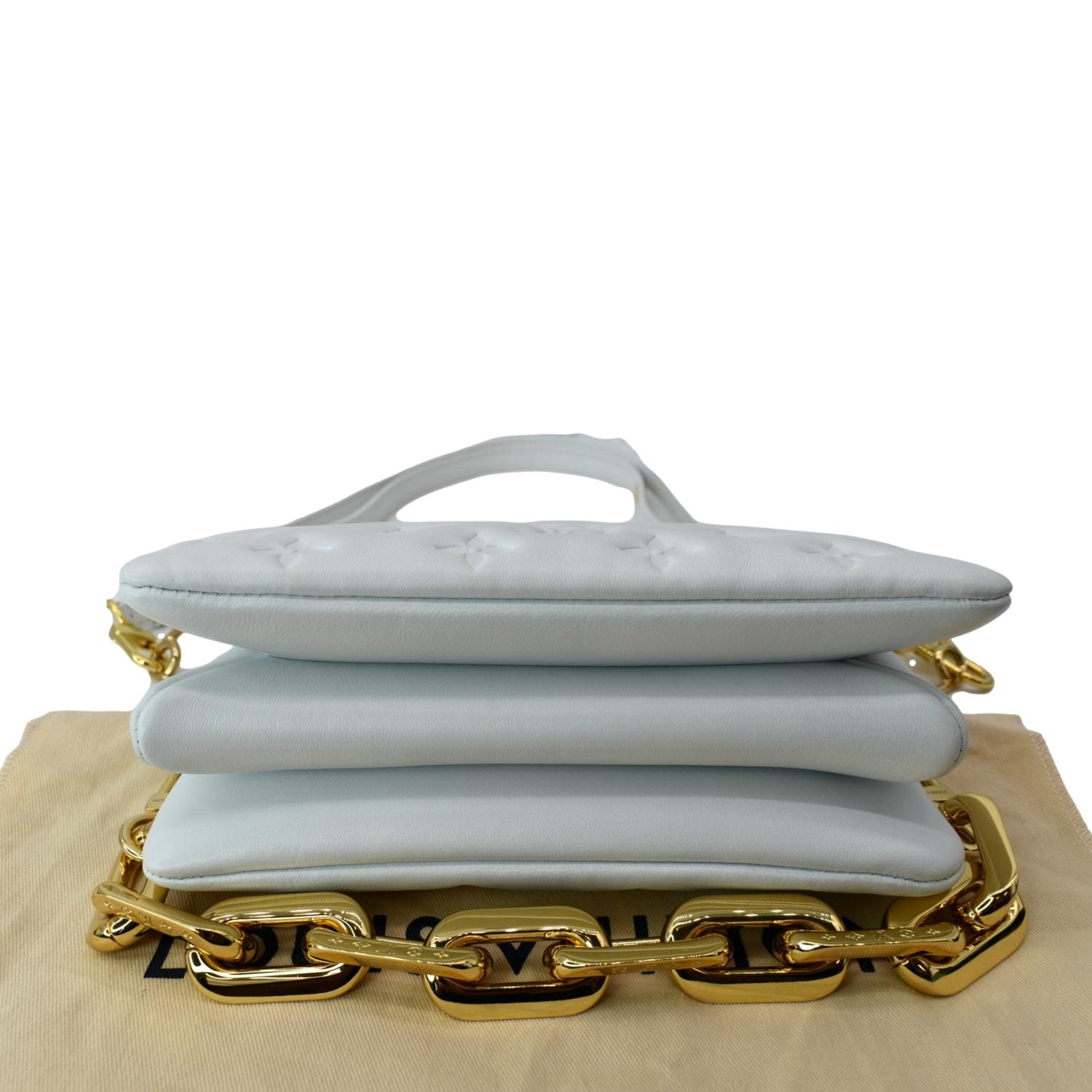 Louis Vuitton Silver Sequin Monogram Coussin BB – Madison Avenue