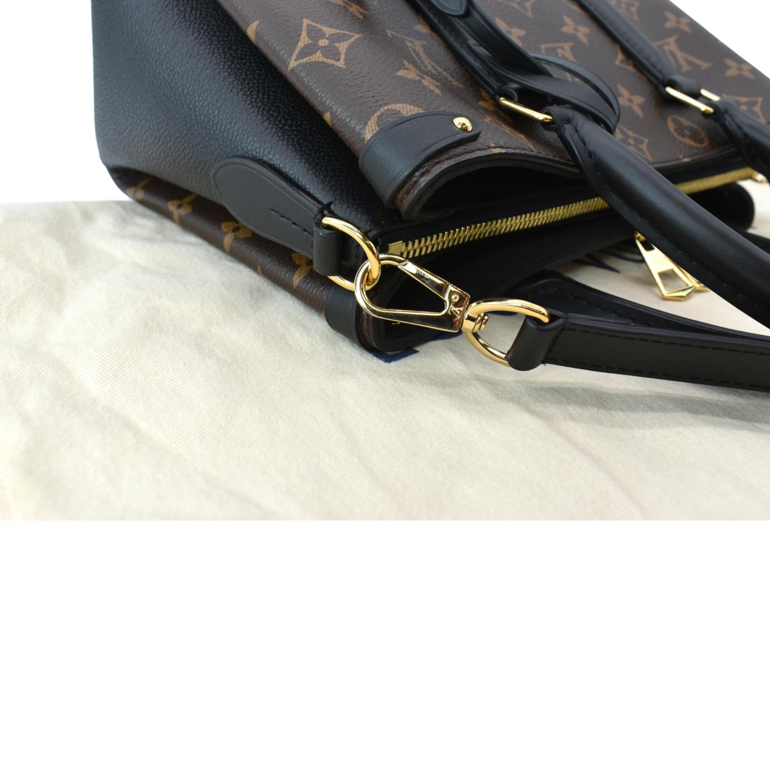 Louis Vuitton, Bags, Louis Vuitton Soufflot Tote Monogram Canvas With  Leather Mm Black Brown