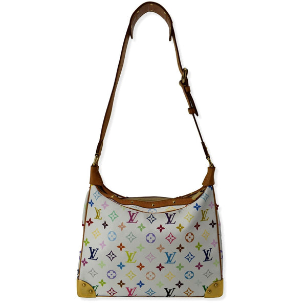 LOUIS VUITTON Boulogne Multicolor Monogram Canvas Shoulder Bag White