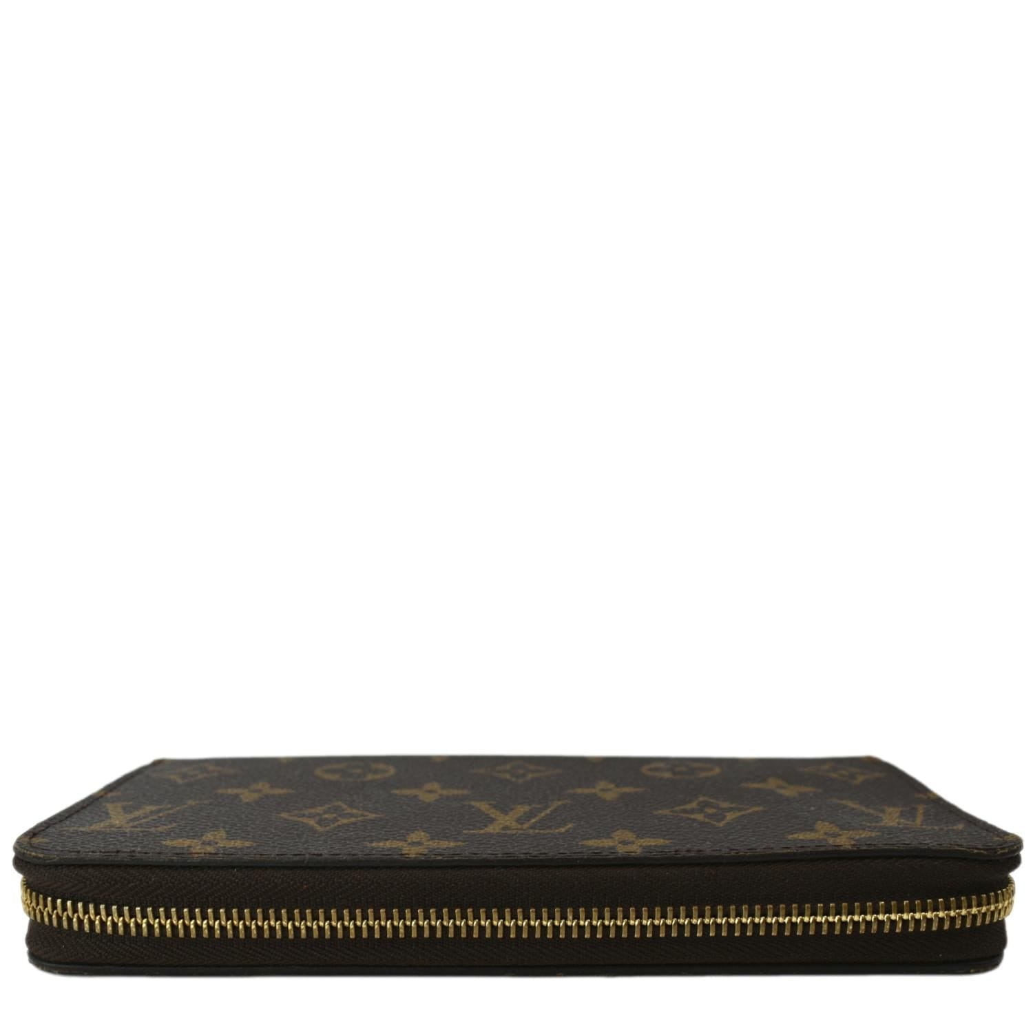 Louis Vuitton LV zip around wallet 7 1/2l 4w 3/4d 2 tone brown