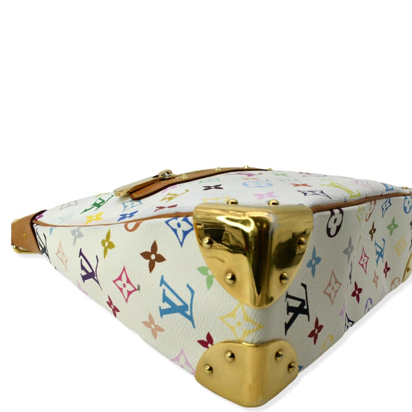 LOUIS VUITTON Boulogne Multicolor Monogram Canvas Shoulder Bag White