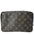 LOUIS VUITTON Monogram Canvas Trousse Toilette 28 Clutch Brown