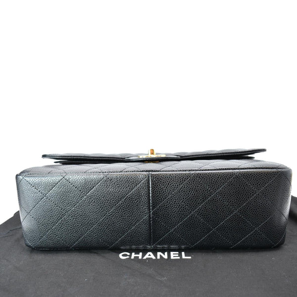 Chanel Black Quilted Caviar Jumbo Classic Double Flap Gold Hardware, 2019  Available For Immediate Sale At Sotheby's