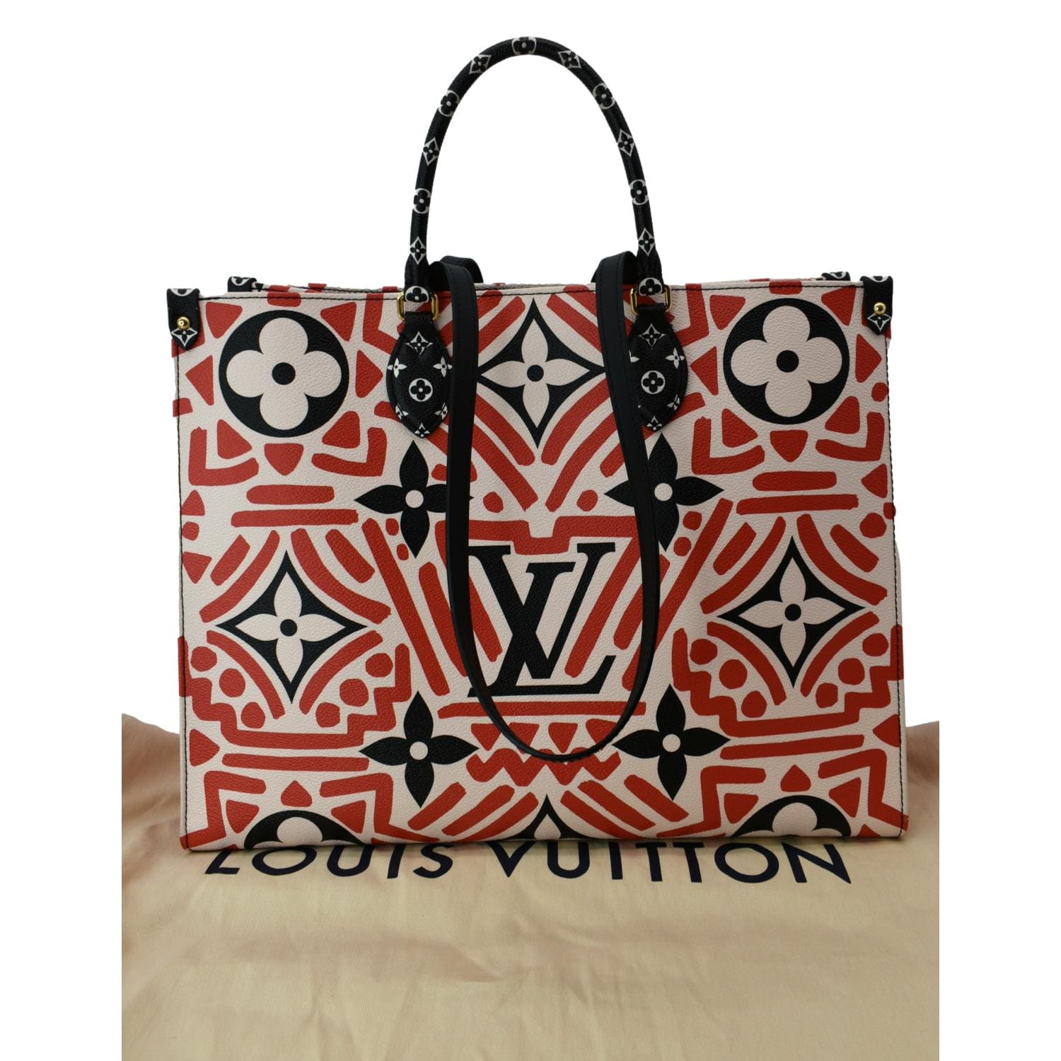 Louis Vuitton Crafty Onthego GM Cream/Red in Monogram Giant Coated Canvas  with Gold-tone - US