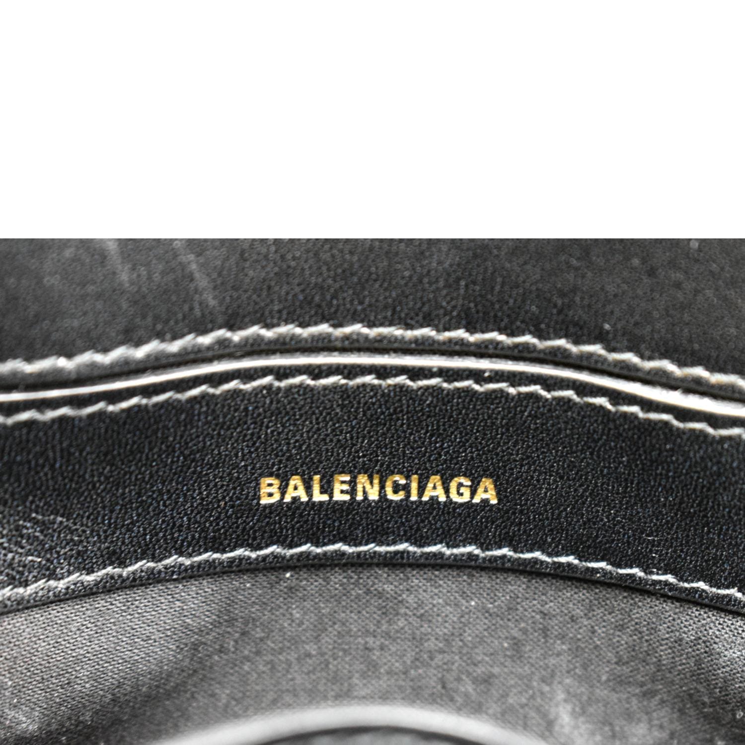 Balenciaga Ville Xxs Leather Top Handle Bag in Black