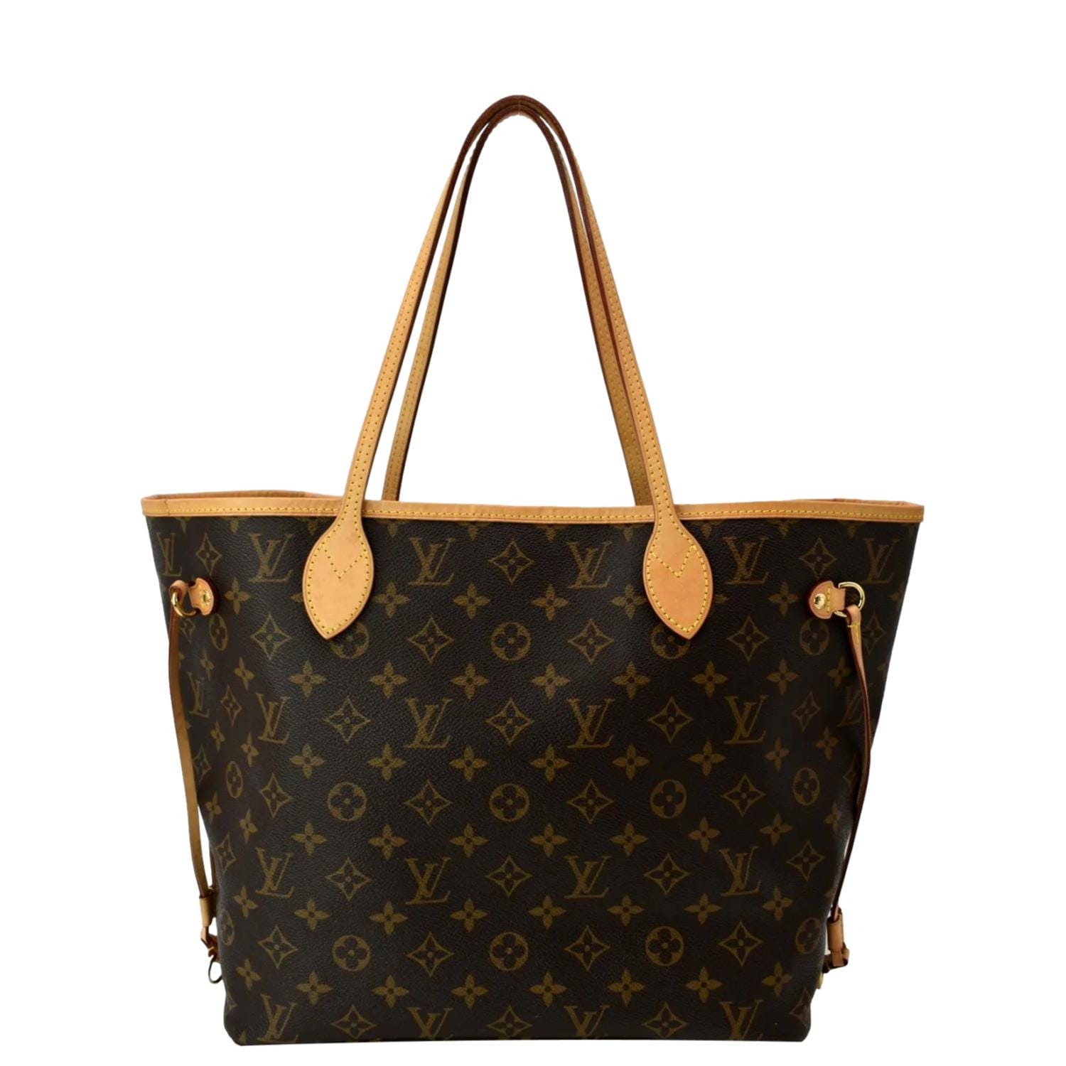 LOUIS VUITTON Neverfull MM Monogram Canvas Tote Bag Brown