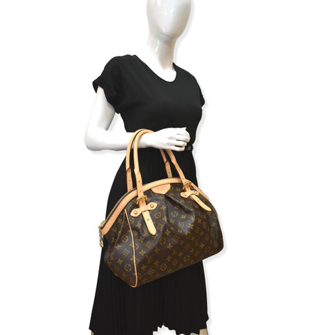 LOUIS VUITTON Tivoli GM Monogram Canvas Shoulder Bag Brown