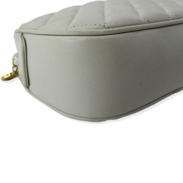 CHANEL Misia CC Lambskin Chain Camera Shoulder Bag White