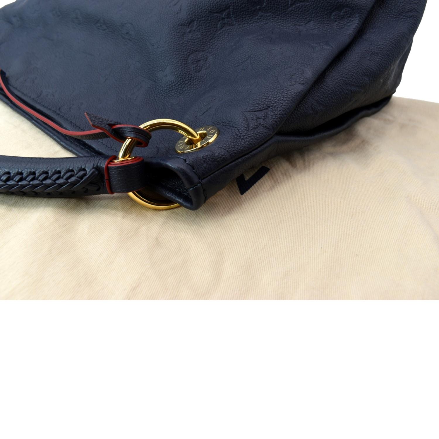 LOUIS VUITTON Artsy MM Empreinte Leather Shoulder Bag Blue