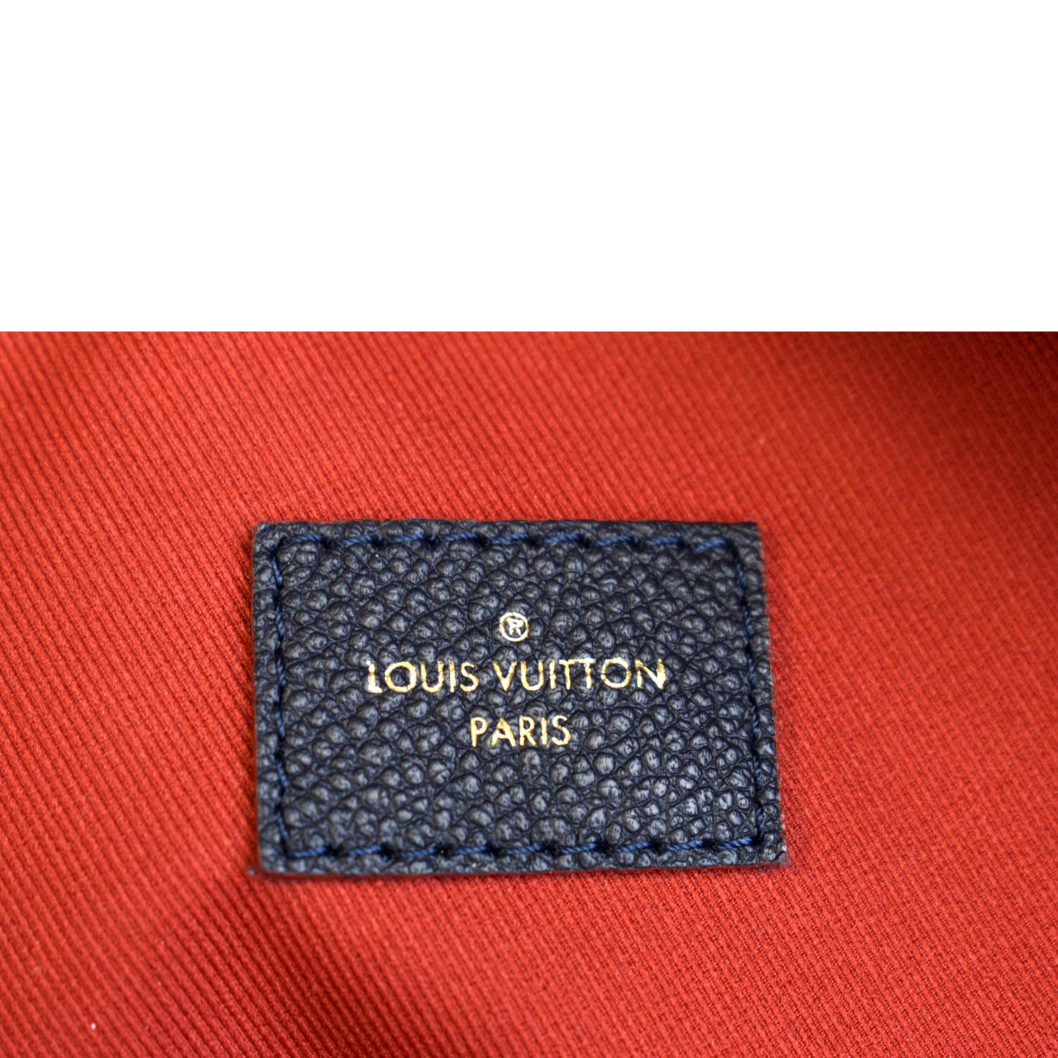 LOUIS VUITTON Ponthieu MM Monogram Empreinte Leather Shoulder Bag Navy