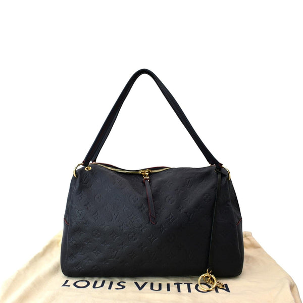 LOUIS VUITTON Ponthieu MM Monogram Empreinte Leather Shoulder Bag Navy Blue