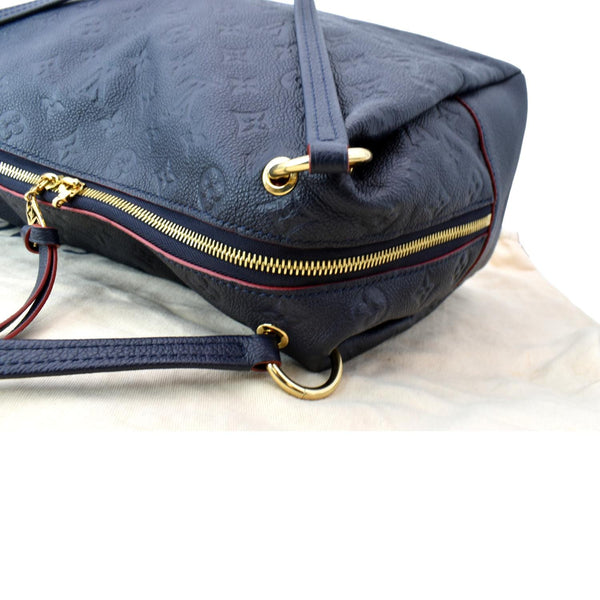 LOUIS VUITTON Ponthieu MM Monogram Empreinte Leather Shoulder Bag Navy Blue