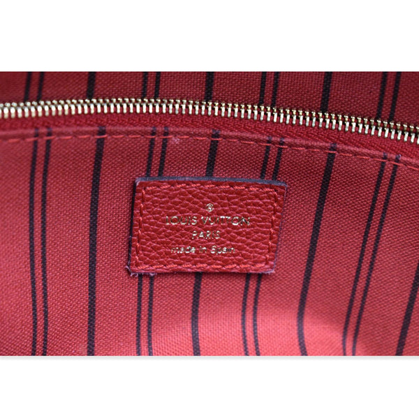 LOUIS VUITTON Sorbonne Monogram Empreinte Leather Backpack Red