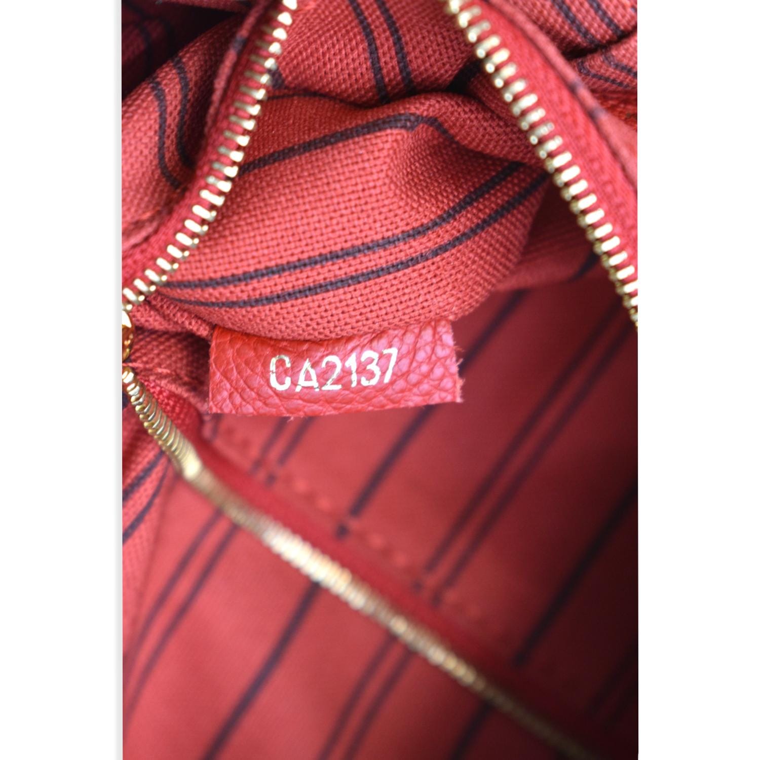 louis vuitton backpack red LOUIS VUITTON Sorbonne Monogram Empreinte Leather Backpack Red