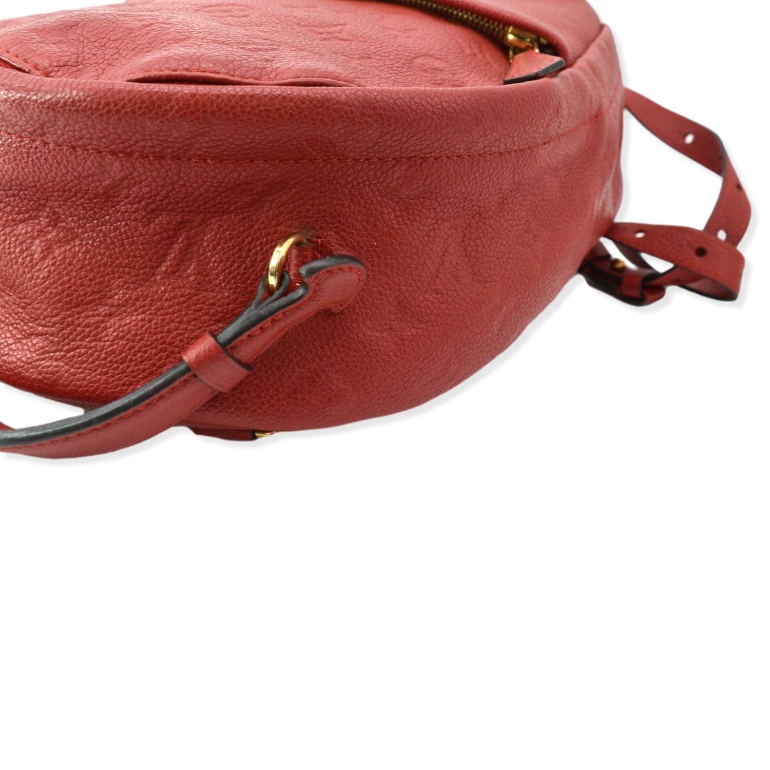 Louis Vuitton Sorbonne Monogram Empreinte Leather Backpack Red