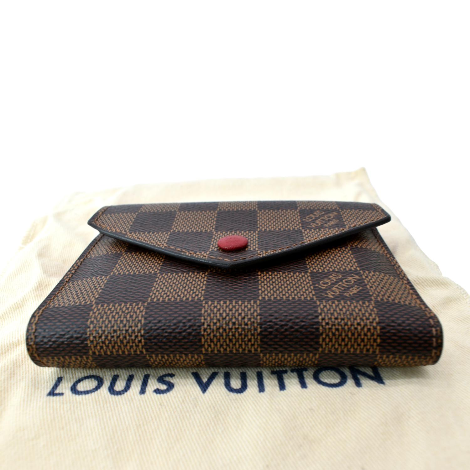 Louis Vuitton Victorine Wallet Red Damier Ebene