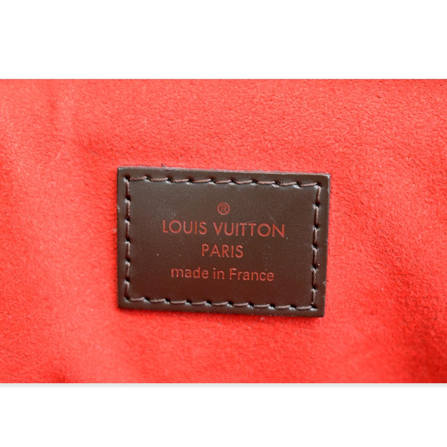 $2600 Louis Vuitton Classic Damier Ebene Canvas Trevi PM Satchel