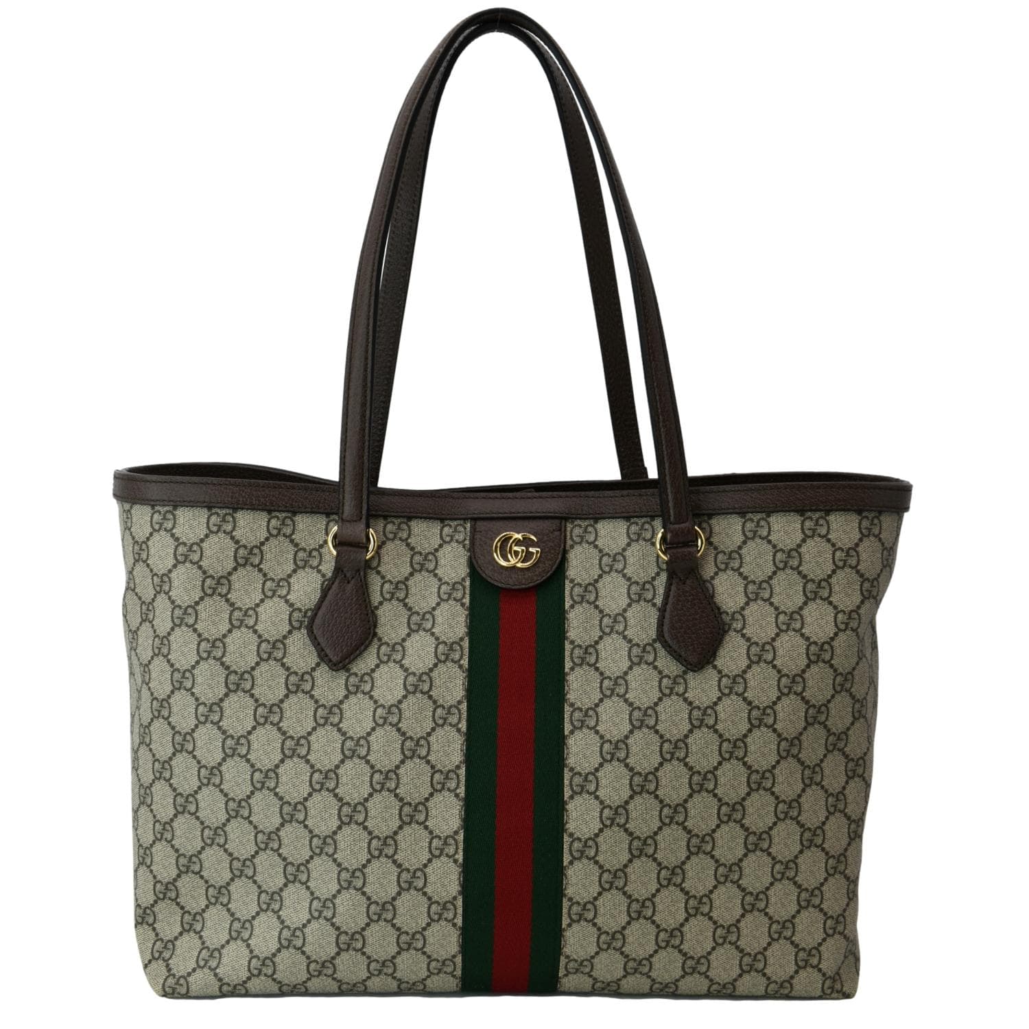GUCCI Ophidia Medium GG Supreme Canvas Tote Bag Beige 631685
