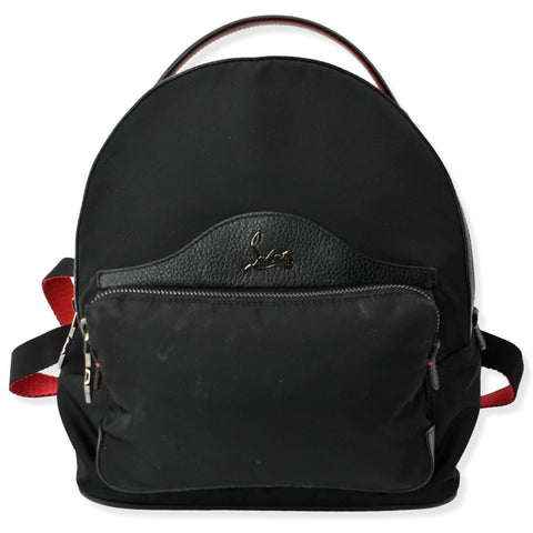 CHRISTIAN LOUBOUTIN Backloubi Small Nylon Backpack Bag Black