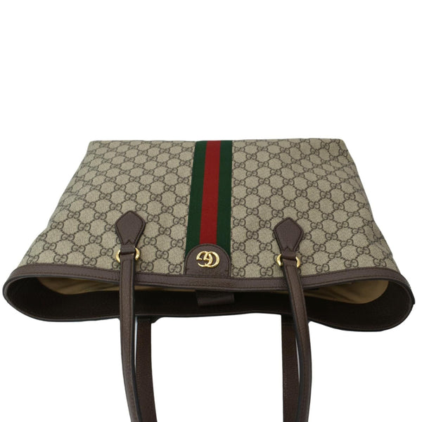 GUCCI Ophidia Medium GG Supreme Canvas Tote Bag Beige 631685