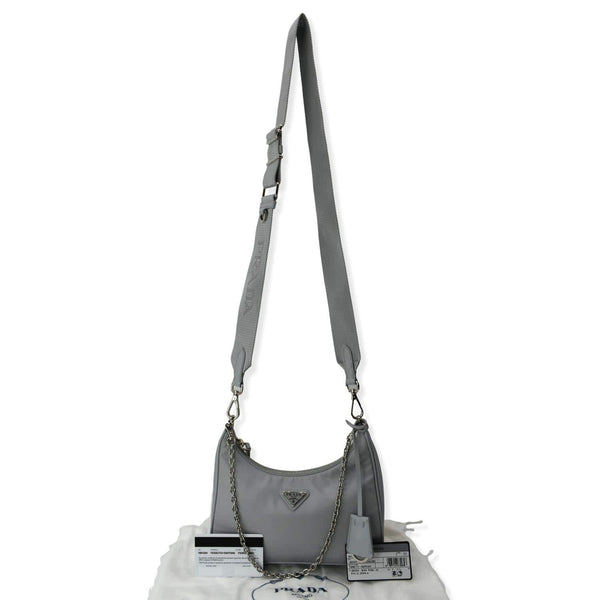 PRADA Re-Edition 2005 Nylon Shoulder Bag Grey - Hot Deals