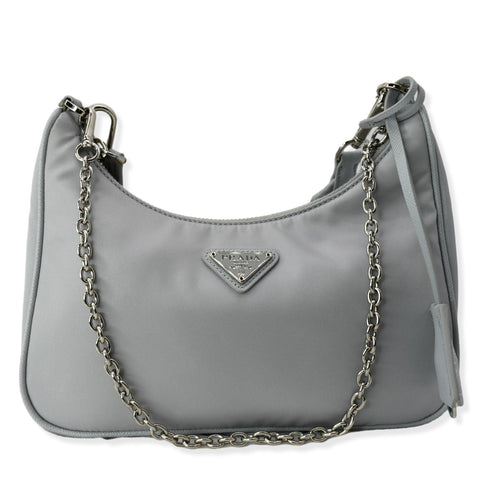 PRADA Re-Edition 2005 Nylon Shoulder Bag Grey - Hot Deals