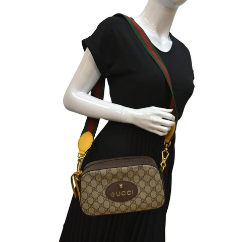 GUCCI Neo Vintage GG Supreme Canvas Messenger Bag Beige 476466