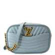 LOUIS VUITTON New Wave Quilted Leather Camera Bag Light Blue