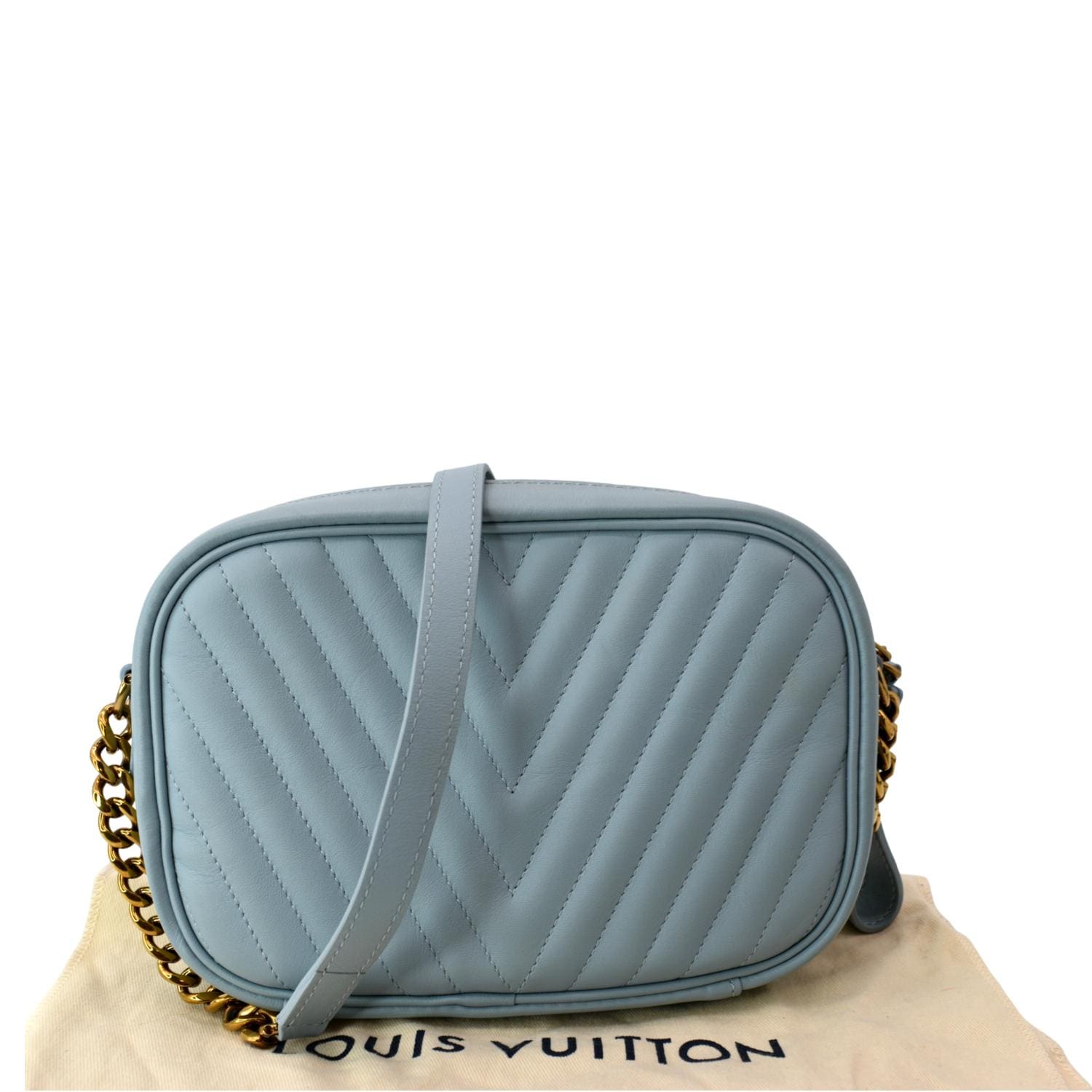 LOUIS VUITTON New Wave Quilted Leather Camera Bag Light Blue