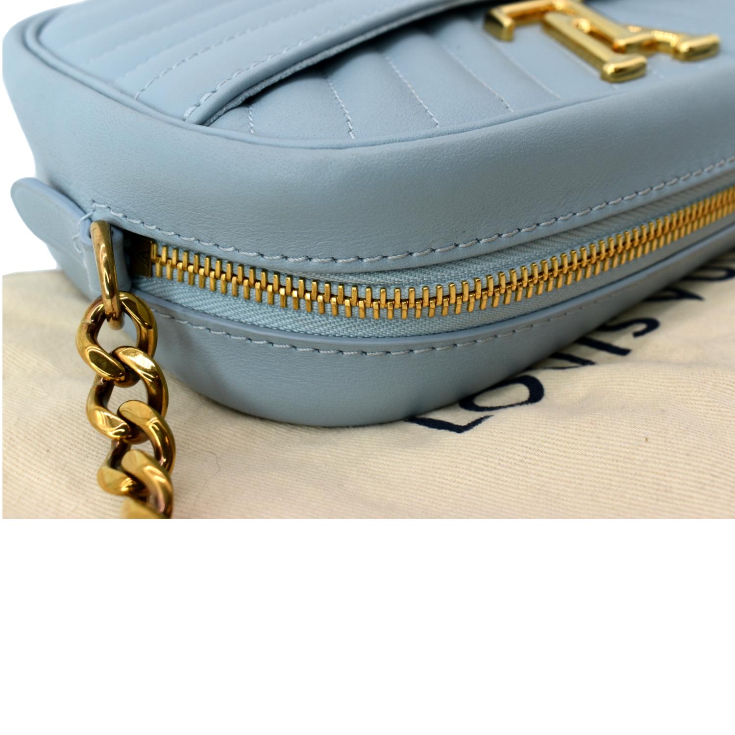 LOUIS VUITTON New Wave Quilted Leather Camera Bag Light Blue