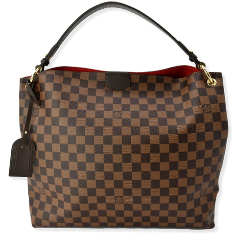 LOUIS VUITTON Graceful MM Damier Ebene Shoulder Bag Brown