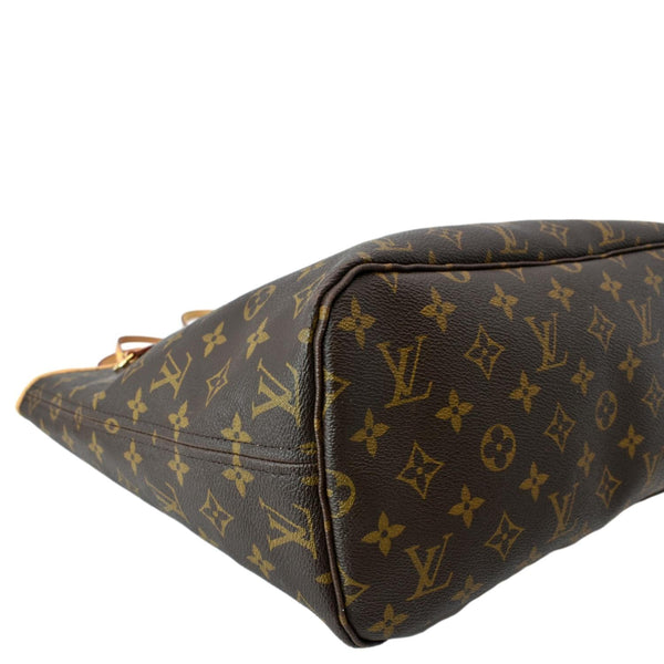 LOUIS VUITTON Neverfull MM Monogram Canvas Tote Bag Brown