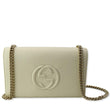GUCCI Mini Soho Leather Wallet On Chain Crossbody Bag Ivory 598211