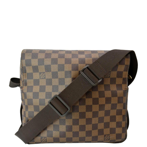 LOUIS VUITTON Naviglio Damier Ebene Messenger Bag Brown