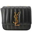 YVES SAINT LAURENT Vicky Small Monogram Leather Chain Crossbody Bag Black