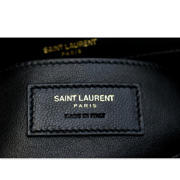 YVES SAINT LAURENT Vicky Small Monogram Leather Chain Crossbody Bag Black