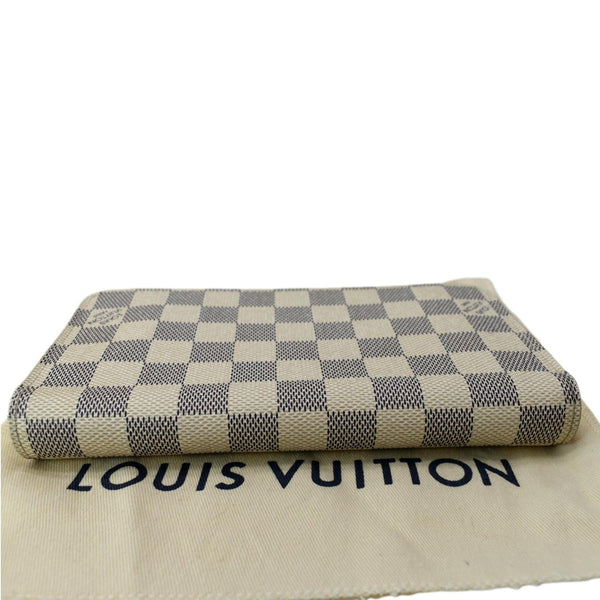 LOUIS VUITTON Damier Azur Zippy Wallet White
