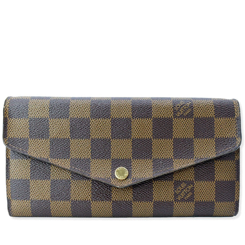 LOUIS VUITTON Damier Ebene Sarah Wallet Brown