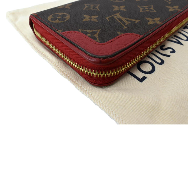 LOUIS VUITTON Retiro Monogram Canvas Zippy Wallet Cerise Red